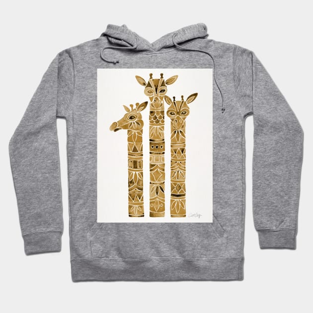 Giraffe Sepia Hoodie by CatCoq